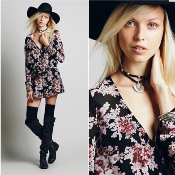 Free People Pants - 🔥Free People Float Away Romper Floral